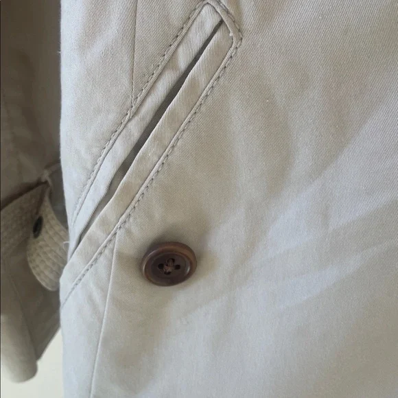 J. Crew Size 2 Light Tan Belted Trench Coat - Picture 7 of 8